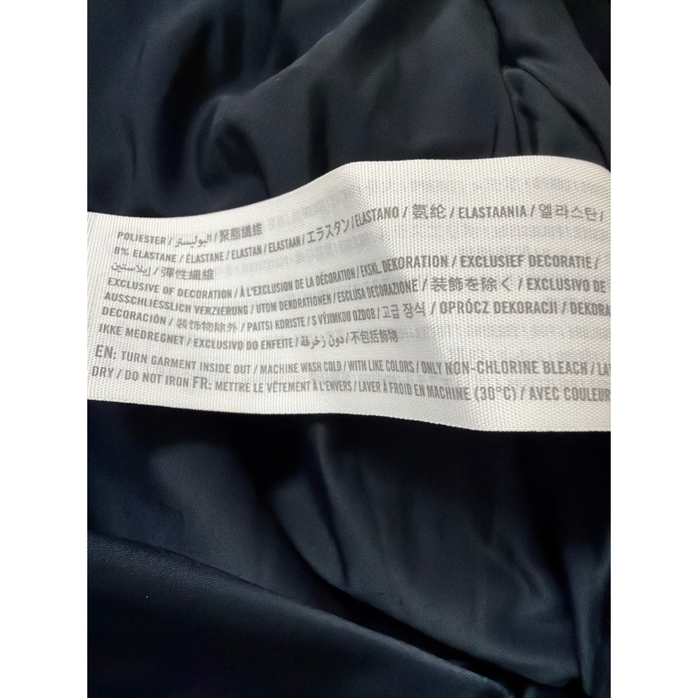Abercrombie & Fitch Black Ruched Mini Dress Short Sleeve Keyhole Back M - Picture 15 of 16